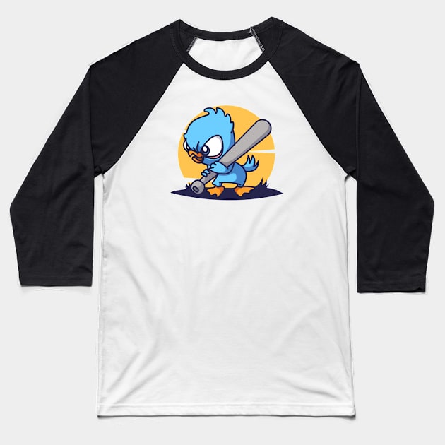 Rampant bird Baseball T-Shirt by haallArt